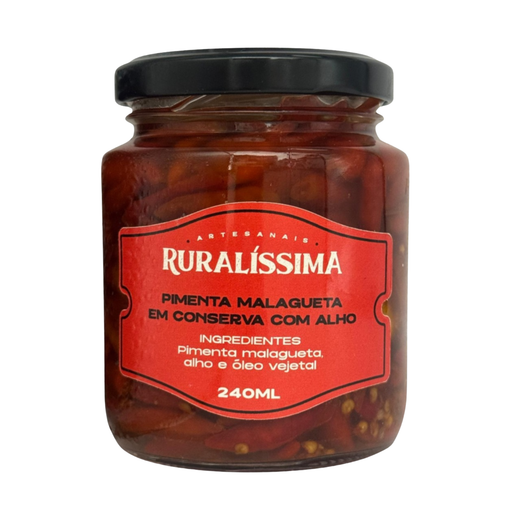 Conserva de Pimenta Malagueta com Alho Natural Mineira