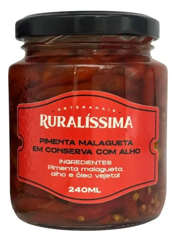 Conserva De Pimenta Malagueta Com Alho Natural Mineira