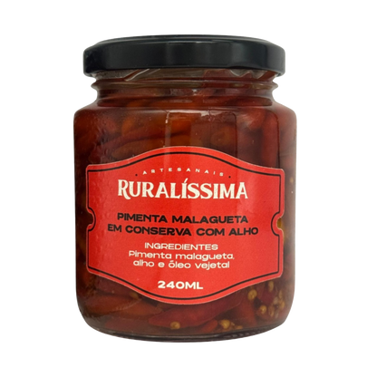 Conserva de Pimenta Malagueta com Alho Natural Mineira