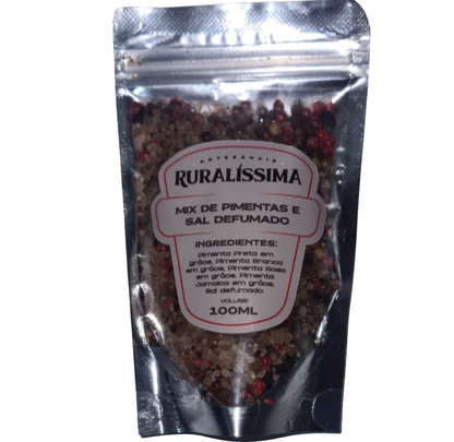 Mix Pimenta e Sal Defumado Natural Mineiro s/ Conservantes