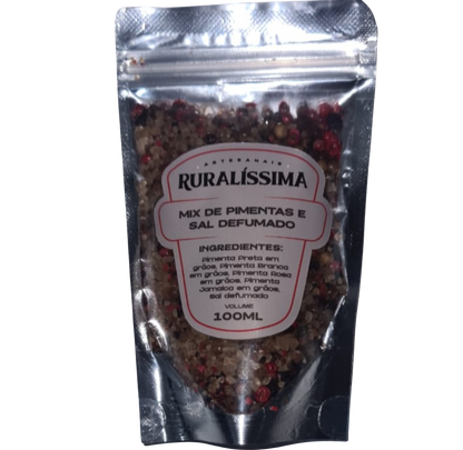 Mix Pimenta e Sal Defumado Natural Mineiro s/ Conservantes